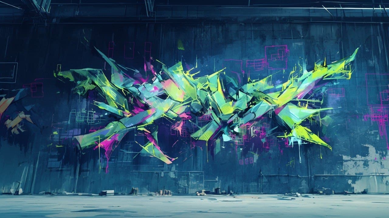 그래피티 낙서 벽 배경